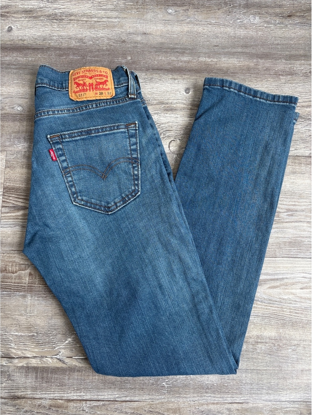 Levi’s 511 Women’s Slim/Straight Fit Jeans Size 28 Medium Wash Blue Denim